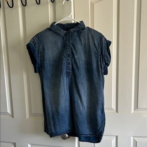 Orvis Dark Blue Button Down Shirt Short Sleeves